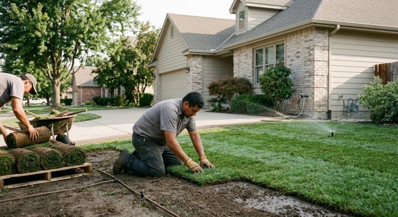 Bluegrass Sod Installation in Rockwall, TX